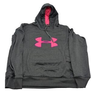 Under Armour XL ColdGear Hoodie Gray Pink - Semi-Fitted